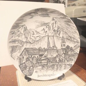 Vintage Berchtesgaden Bavaria Germany Town Plate Decorative Collector Souvenir Travel Vacation Gift