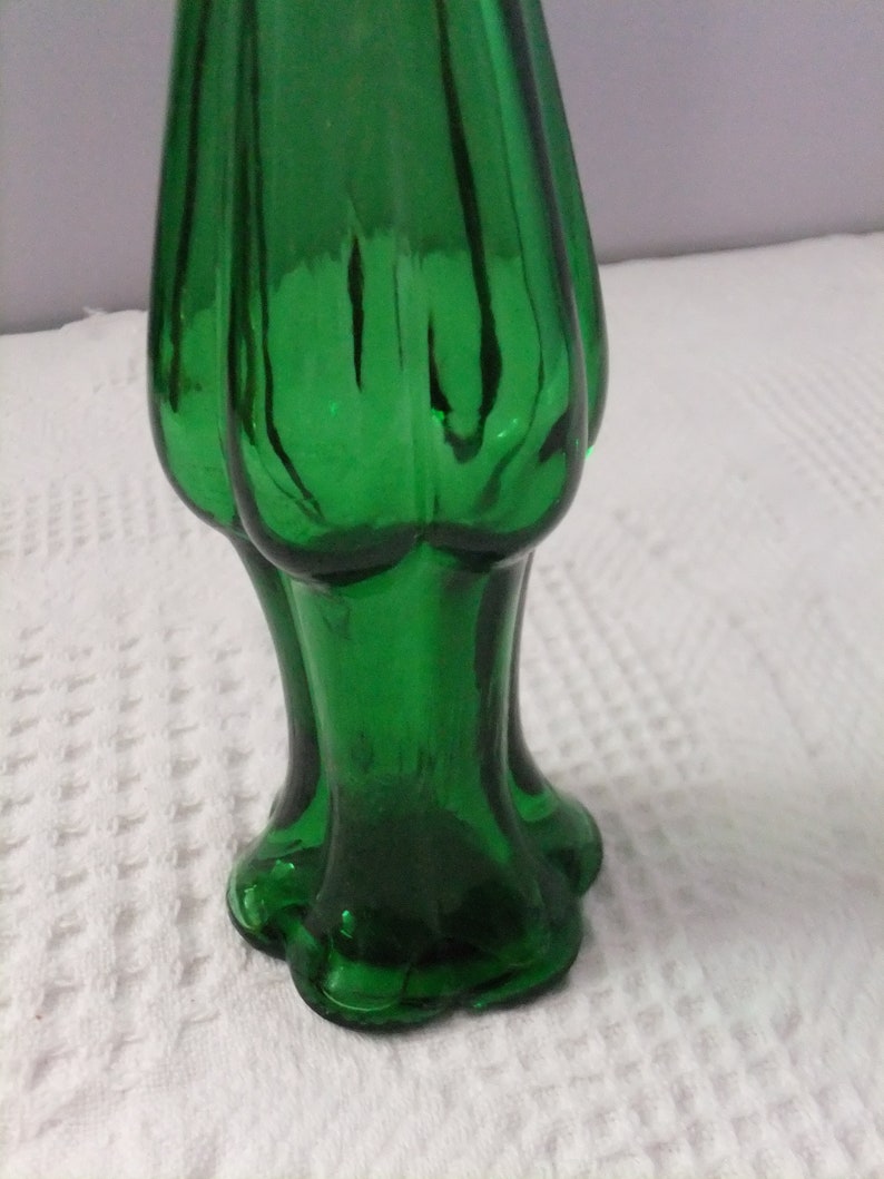 Vintage Avon Emerald Bud Vase Cologne Bottle Green Daisy Etsy