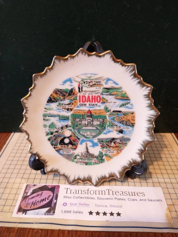 Art & Collectibles Vintage Idaho Souvenir State Plate Large Idaho