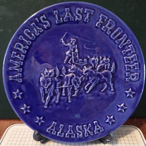 Vintage Alaska State Plate 3D Dimensional Decorative Collector Souvenir Collectible Travel Vacation Retro Wall Decor Gift