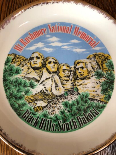 Vintage Mt Rushmore National Memorial Black Hills South Dakota