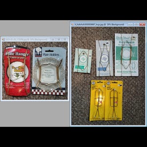 Plate Hangers Holders  (NP) - for Walls - Variety of Sizes - New