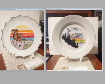 Vintage Colorado Souvenir State Plate Mountains Decorative Collector Travel Vacation Retro Wall Decor Gift