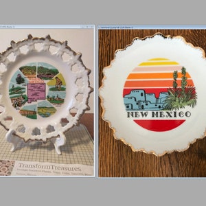 Vintage New Mexico Souvenir State Plate NM Decorative Collector Travel Vacation Retro Wall Decor Gift