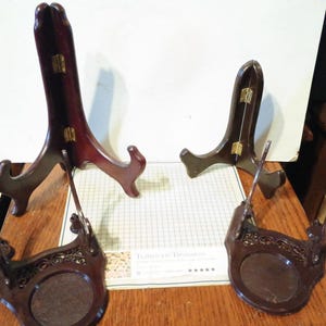 Plate Display Stands - Wood and Plastic Preowned