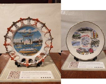 Vintage Ocean City Maryland Souvenir Plate Small Landmarks Travel Vacation Decorative Collector Retro Wall Decor Gift