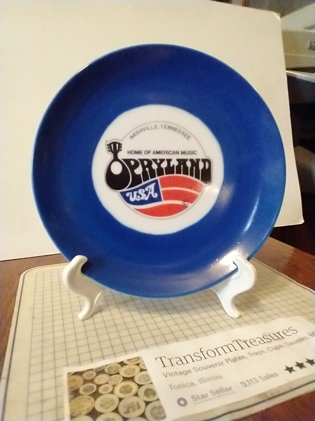 Vintage Opryland USA Grand Ole Opry Nashville TN Souvenir Plate