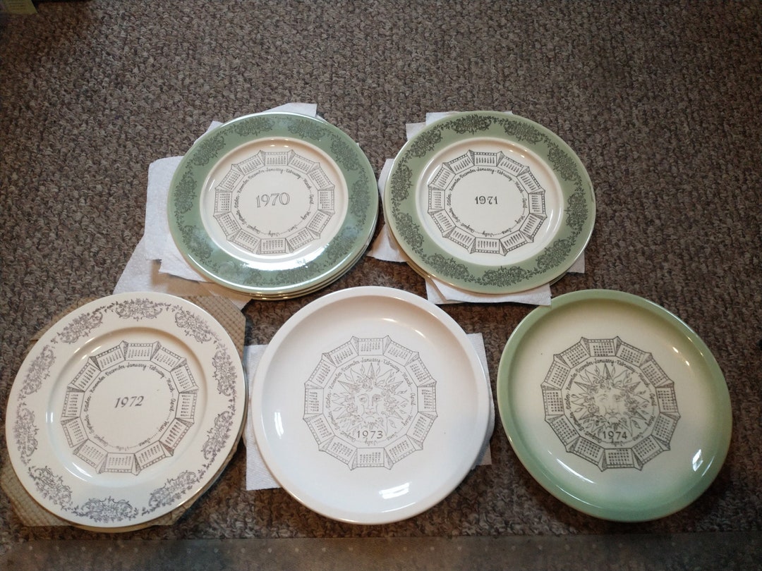 1970-1974 Calendar Plates CG Souvenir Yearly Retro Collectible Birthday  Gift - Etsy