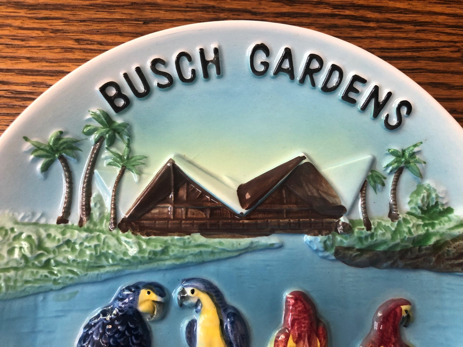 Vintage Busch Gardens Souvenir Plate Birds Decorative Etsy
