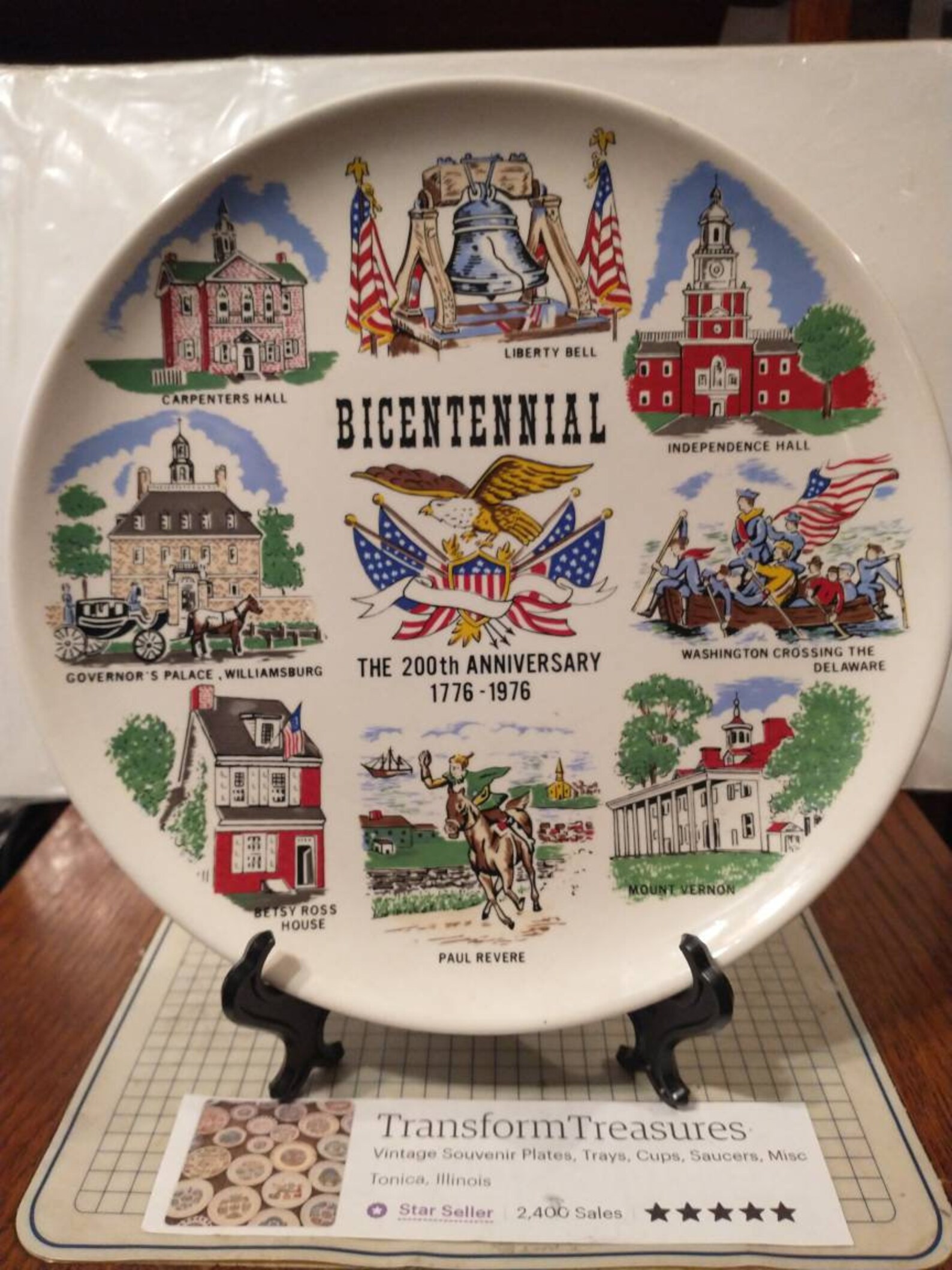 Vintage Bicentennial 200th Anniversary 1776-1976 Plate Decorative ...