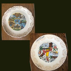 Vintage Vermont Souvenir State Plate Large VT Decorative Collector Vacation Travel Retro Wall Decor Gift