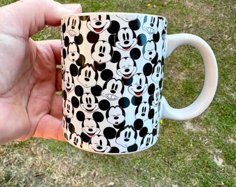 Disney Mickey Mouse Mug / Mickey Mouse Coffee Cup / Mickey Face Mug
