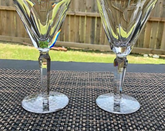 Waterford Crystal Claret Wine Glasses – Sheila Cut Pattern (1958–2017) / Waterford Crystal Glasses / Crystal Wine Glasses