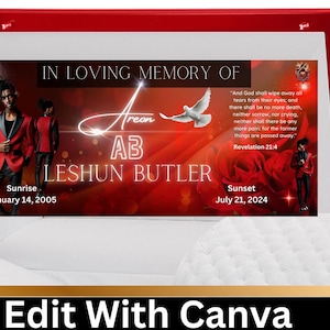 Red and Black Casket Panel Insert