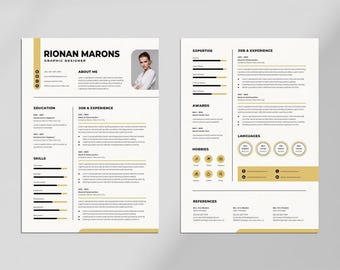 Professional Resume Template for Google Docs, Word & Pages | Cover Letter CV
