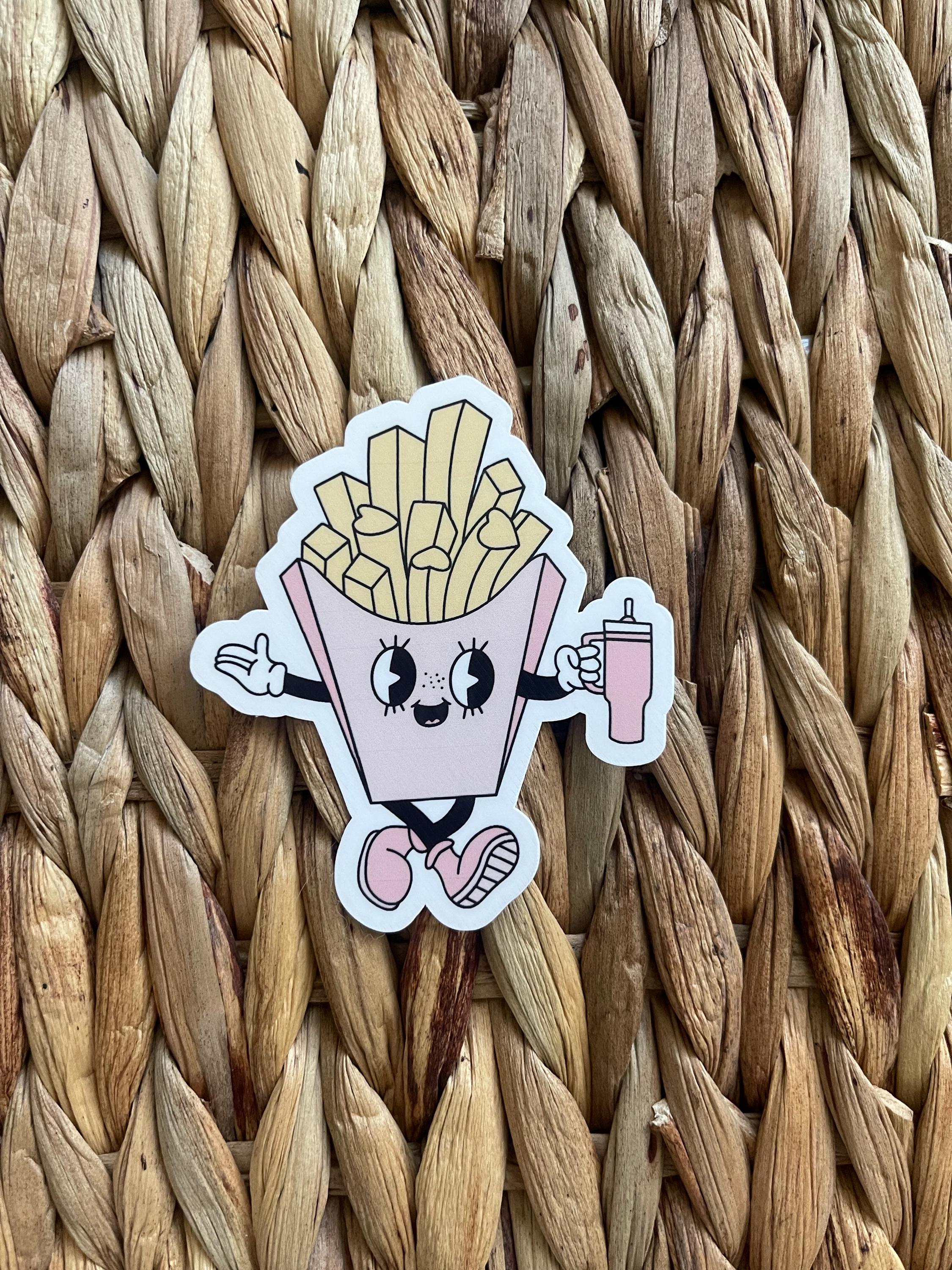 Holographic French Fry Sticker Water Bottle Laptop Decal - Etsy