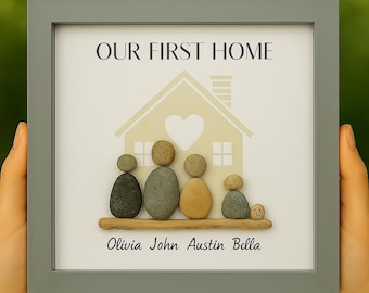 Personalized New Home Pebble Art Frame – Housewarming Gift