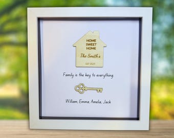 Personalized New Home Frame | Housewarming Gift, Custom Names