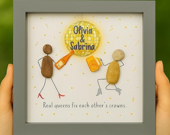 Personalized Bestie Pebble Picture Frame: Friendship Gift