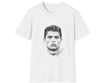 Ronaldo Fan T-Shirt, Soccer Football Tee, Unisex Softstyle Shirt, Sports Apparel, Ronaldo Gift