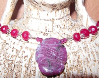 Carved Ruby  Flower