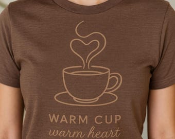 Minimalist Coffee Lover Tee | Bella Canvas 3001, Coffeecore Gift