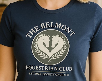 Old Money Equestrian Club Tee | Belmont Heritage Horse Shirt