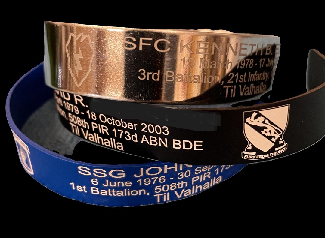 Custom KIA/MIA and First Responder Memorial Bracelets - Etsy