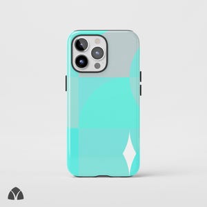 Modern Grey Bauhaus Phone Case, Minimalist Geometric iPhone Case, Artistic Abstract Pattern Phone Case