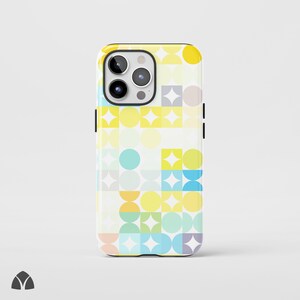 Modern Blue Bauhaus Phone Case, Minimalist Geometric iPhone Case, Artistic Abstract Pattern Phone Case