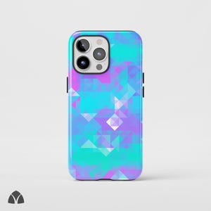 Modern Blue Geometric Phone Case, Minimalist Pastel iPhone Case, Trendy Abstract Pattern Phone Case