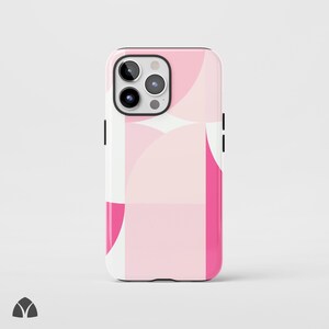 Modern White Bauhaus Phone Case, Minimalist Geometric iPhone Case, Artistic Abstract Pattern Phone Case