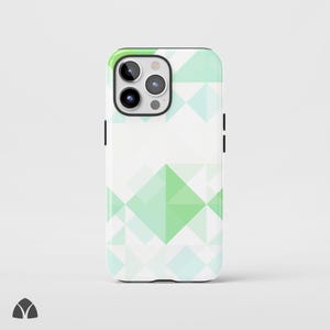 Modern Blue Geometric Phone Case, Minimalist Pastel iPhone Case, Trendy Abstract Pattern Phone Case