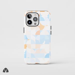 Modern Lightcyan Bauhaus Phone Case, Minimalist Geometric iPhone Case, Artistic Abstract Pattern Phone Case