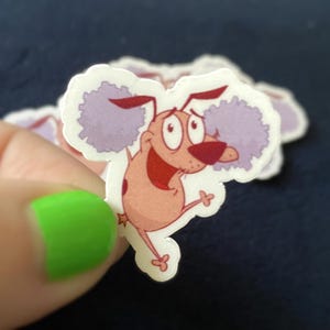 Courage the Cowardly Dog Sticker Waterproof Vinyl Fanart