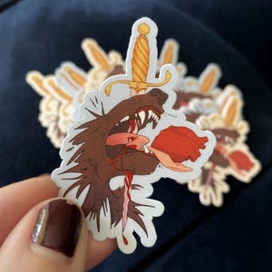 Egosticker Origineel Wolf Dolk Hart Art Waterdicht Vinyl