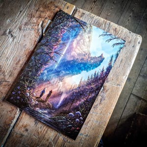 Stampa artistica di Graphic Novel, pagina 108 - Opera d'arte fantasy, fiaba norvegese, artista di libri, illustrazione di foreste, Norsk Kunst, supporto per artisti