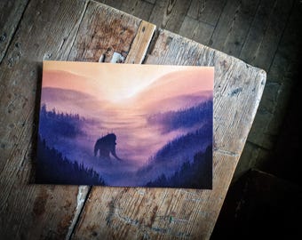 Norwegian Troll Art Print: Heavy Metal Folklore Illustration (A4)