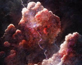 Thunder Storm Fantasy Art Print