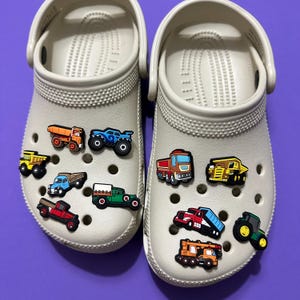 Construction vehicle shoe charms for clogs Truck shoe clips for car lover