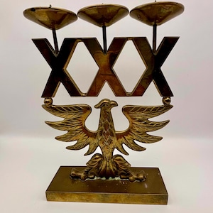 Vintage Brass Renaissance-Style Eagle Candelabra 8 3/4&quot; Tall