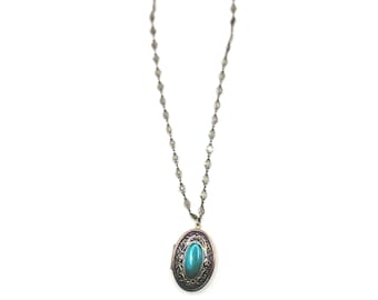 Vintage Locket Necklace by Catherine Popesco - Made in France 16"