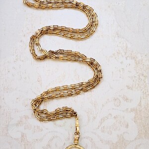 Antique Victorian 9ct Solid Gold Photo Locket with Ornate Chain, Original Photos afbeelding 5