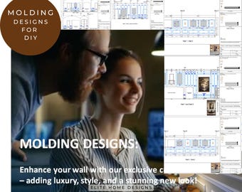 Custom Design for Wall Molding for your Project - DIY do it yourself Peel and Stick. Price for Room or Wall