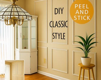 Peel and Stick Wall Molding Kit - DIY Wainscoting, 3 Panel