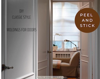 Wall Molding for doors 2 panels - DIY do it yourself Peel and Stick