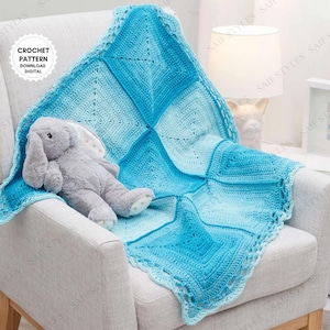 Blocks Crochet baby blanket pattern pdf, Easy baby blanket crochet pattern for beginners, easy crochet pattern, baby winter blanket