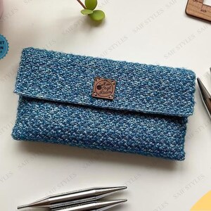 Crochet Clutch Bag Pattern Granny Square Clutch Crochet Purse with Clasp Pattern DIY Crochet Wallet Round Flap Purse PDF Tutorial