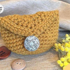 Button Coin Purse Crochet Pattern: Mini Pouch DIY (PDF)