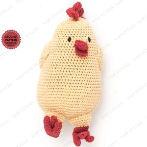 Crochet Cute Chicken Pattern Amigurumi Plushie DIY Chicken Toy Easy PDF Pattern with Photos English Crochet Tutorial for Beginners